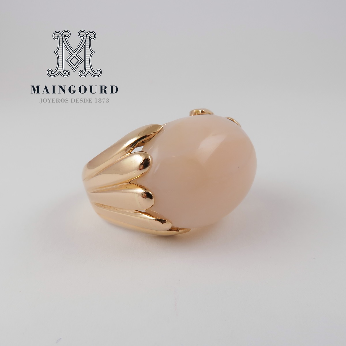 Sortija Belle Époque ópalo rosa oro rosa